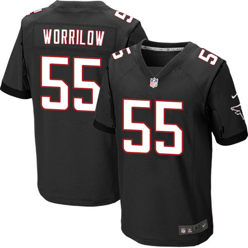 Men's Elite Paul Worrilow Nike Jersey Black Alternate - #55 NFL Atlanta Falcons